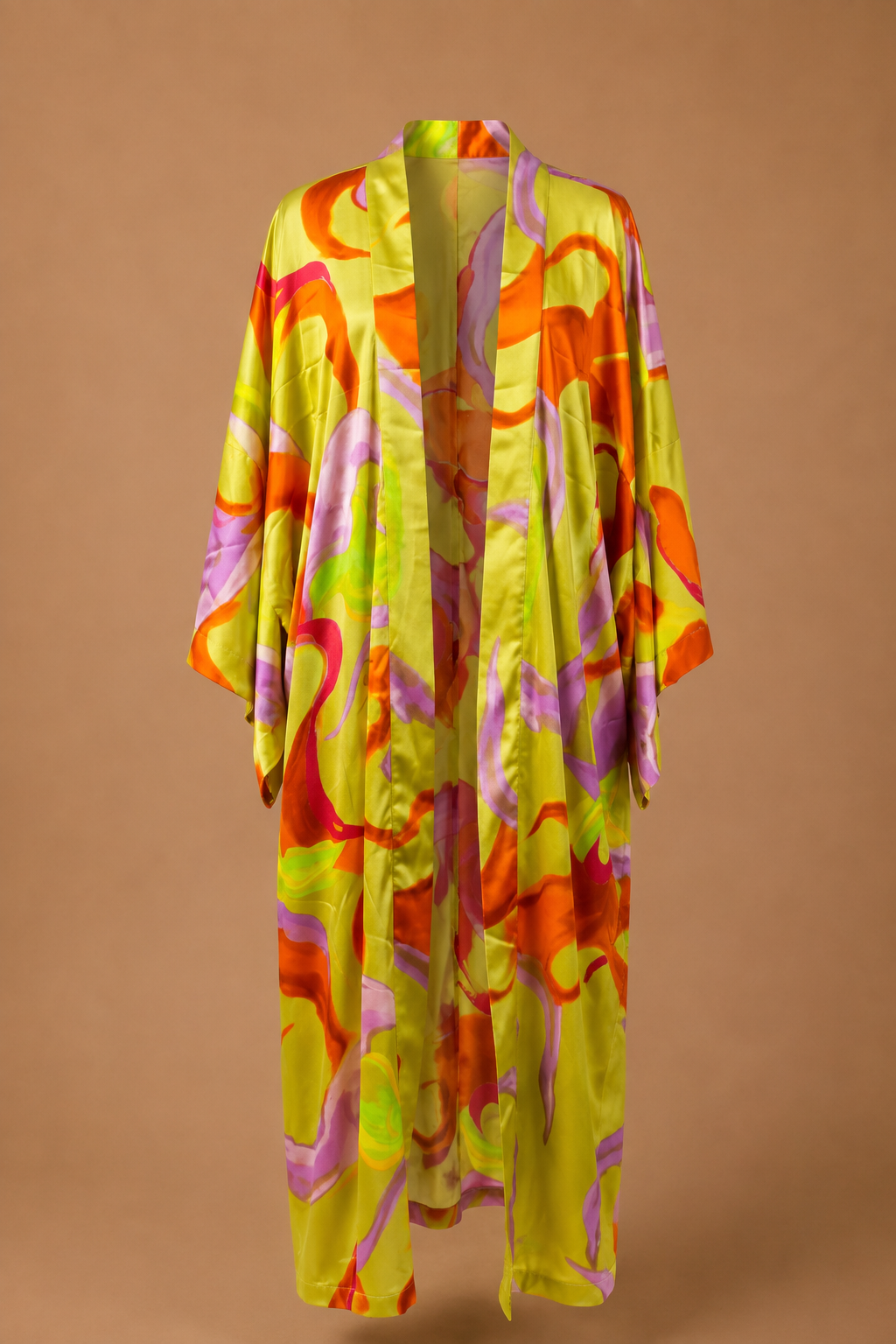 Keylime Swirl Kimono with matching scarf