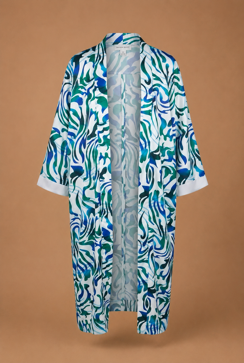 Ocean Current Kimono with matching scarf