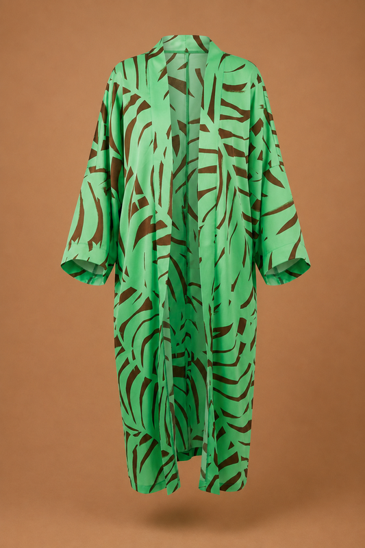 Minted Palm Kimono with matching scarf